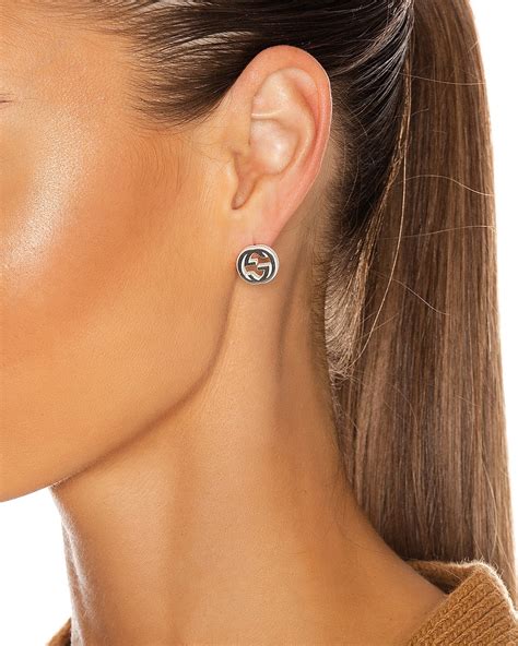 gucci women's earrings sale|interlocking Gucci earrings.